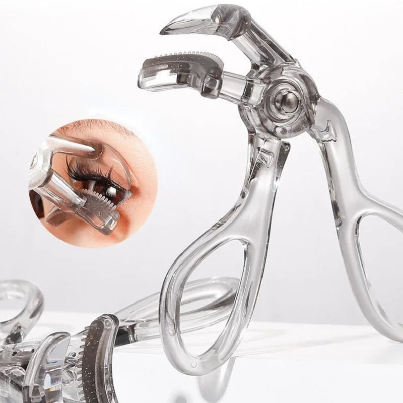 Dual-Type Eyelash Curler with Comb – Wide & Partial Clip Options, Waterproof, Long-Lasting, Natural Curl, Unisex Certified