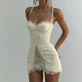 Sexy Lace Strap Casual Dress For Women V Neck Sleeveless Slim A Line Mini Summer Dresses Lady New High Street Party Robe 2026