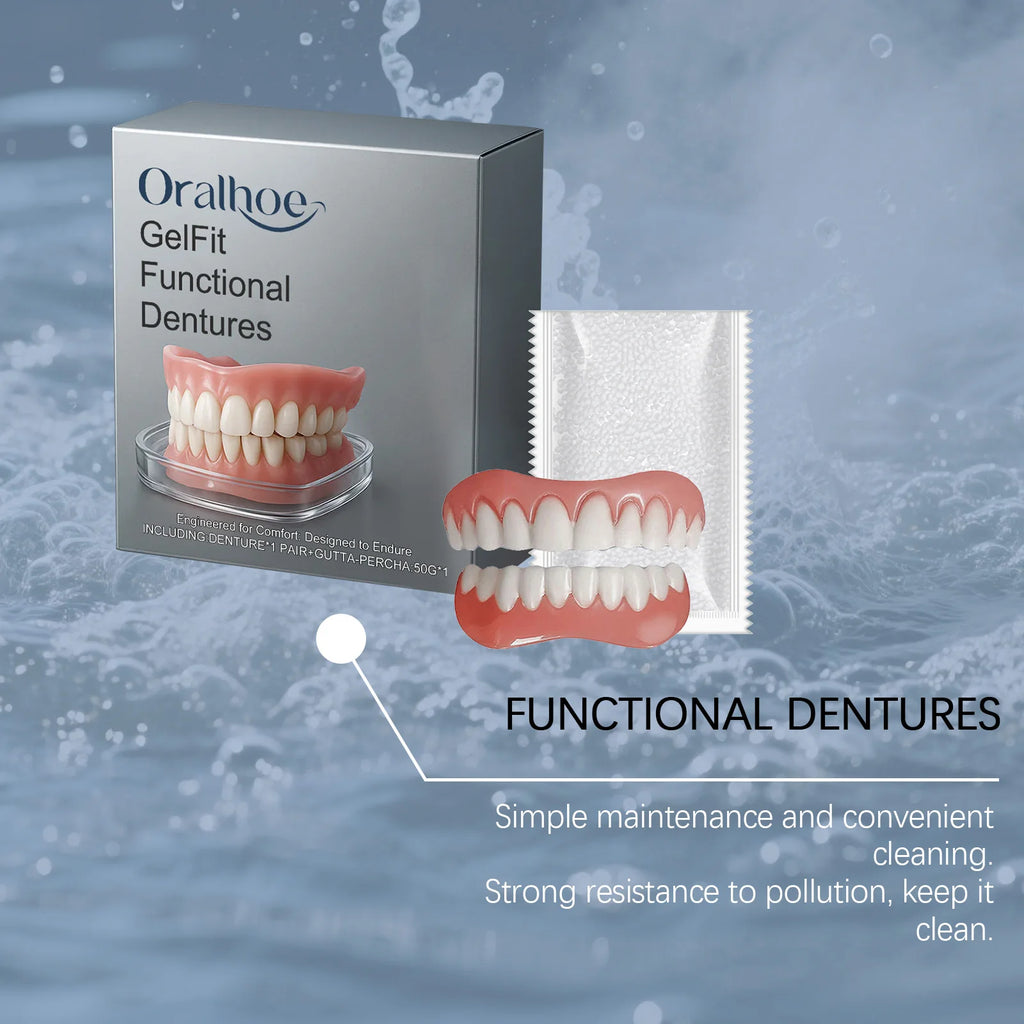 Denture Decoration Set Comfortably Cover Tooth Gaps Improve Smile Appearance Natural Fake Teeth Kit